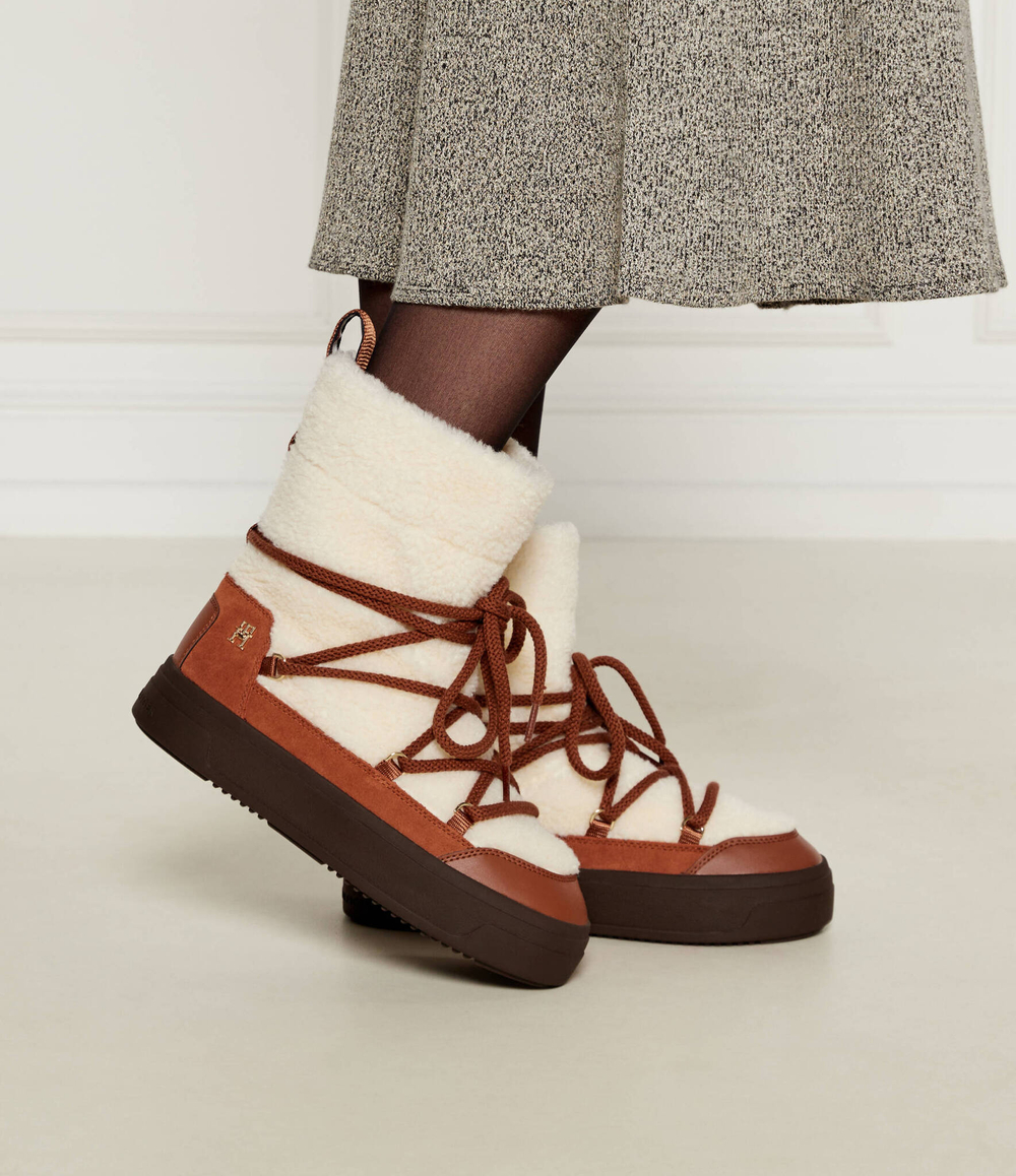 Кожаные угли shearling Tommy Hilfiger - коричневый(FW0FW08252)