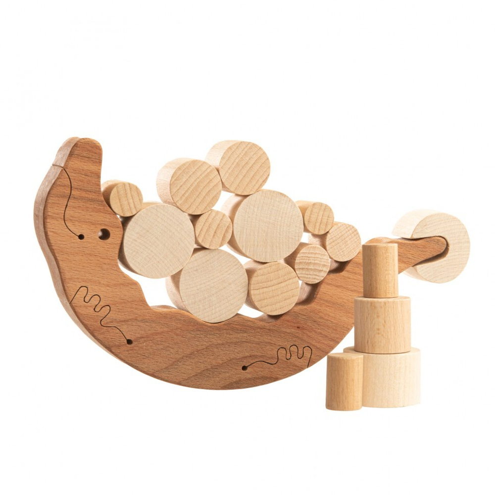 Деревянный балансир Крокодил Леснушки