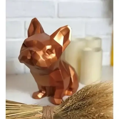 Статуэтка из гипса «Французский бульдог» 24см медь