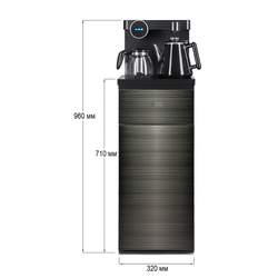 Кулер с чайным столиком Тиабар Ecotronic TB12-LNR black