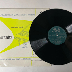 Винтажная виниловая пластинка LP Камиль Сен Санс Saint Saens, Concerto Pour Piano Et Orchestre N 2 En Sol Mineur, N 4 En Ut Mineur (Франция 1956) Pathe