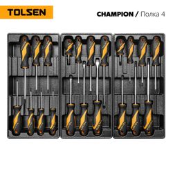 TOLSEN (TT85416-239) Набор инструментов "CHAMPION" для тележки, 18 ложементов, 239 предметов