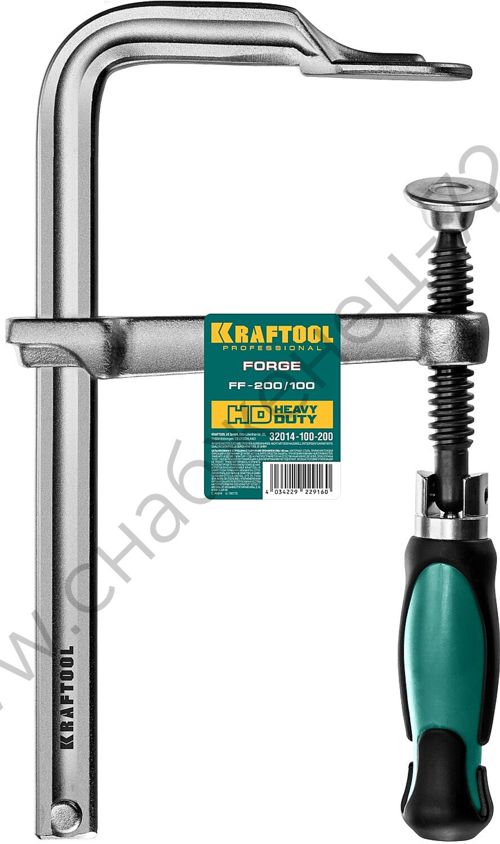 KRAFTOOL Forge FF-200/100 100х200 мм, Цельнокованая струбцина F (32014-100-200)