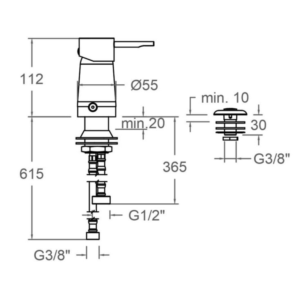 Смеситель для биде ODISEA 392302