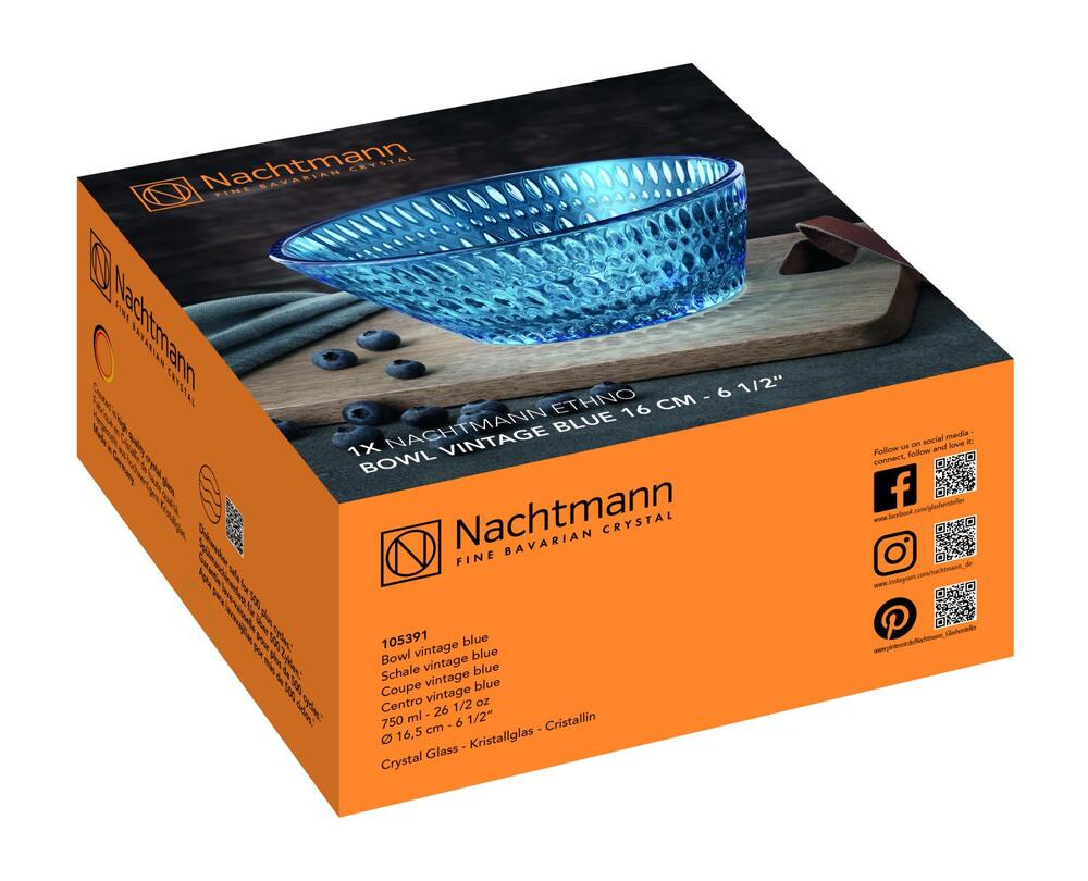 ETHNO - Салатник 750 мл голубой