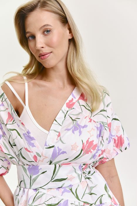 ПЛАТЬЕ ДАЙВИ ЦВЕТОЧНЫЙ ПРИНТ