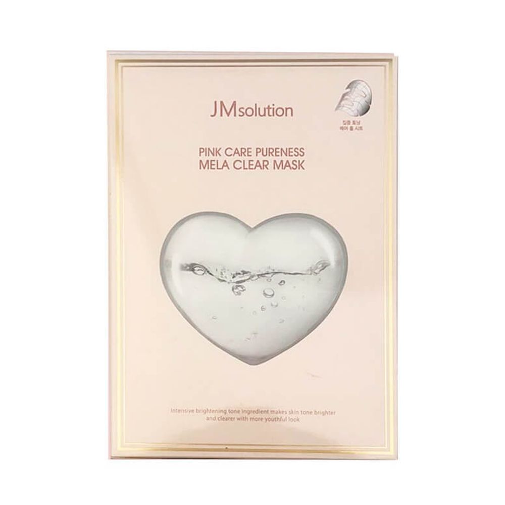 JMsolution Pink Care Pureness Mela Clear Mask тканевая маска для осветления кожи