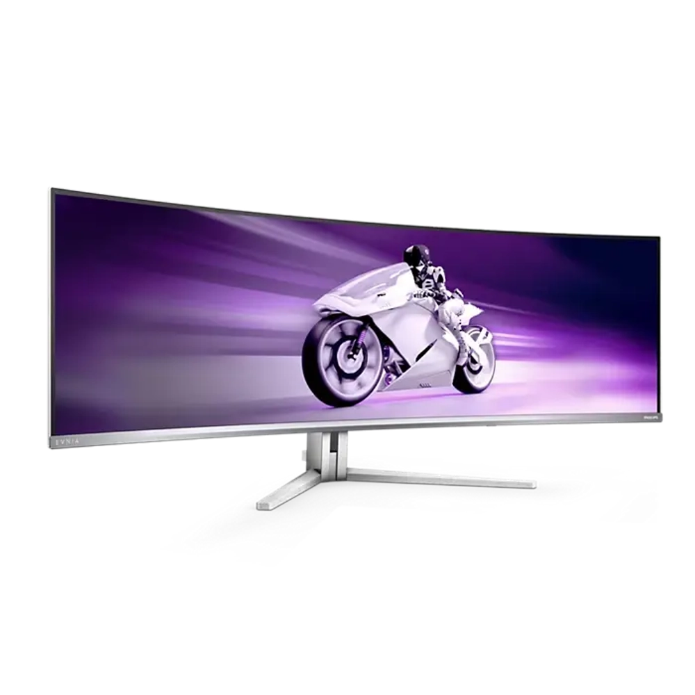 Изогнутый Игровой Монитор 49" PHILIPS 49M2C8900/00/01, QD OLED, 5120x1440, 240Hz, R1800, 350кд/м, 0,03мс, 1 500 000:1, 32:9, 178º/ 178º, 2xHDMI, 1xDP, 1xUSB-C, 1xAudio out, Колонки 4x7,5W DTS Sound, sRGB, VESA 100x100, Регулировка по высоте 120mm, Поворот 20° градусов, Наклон -5°/15° градусов