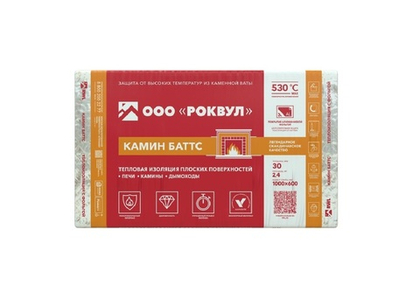 Минплита Роквул КАМИН Баттс 1000х600х30 (0,072)