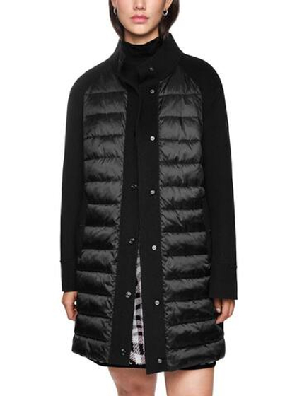 Marc Cain Пальто из шерсти со стеганой вставкой