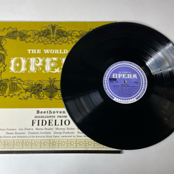 Винтажная виниловая пластинка LP Ludwig van Beethoven Бетховен, Highlights From Fidelio Опера Фиделио The World Of Opera (Англия 1964)