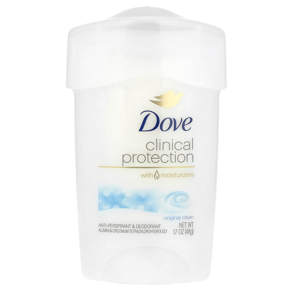Dove, Clinical Protection, дезодорант-антиперспирант Prescription Strength, аромат «Оригинальный», 48 г