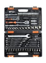 Набор инструментов, 1/2" , 1/4" , CrV, пластиковый кейс 82 предмета Вихрь