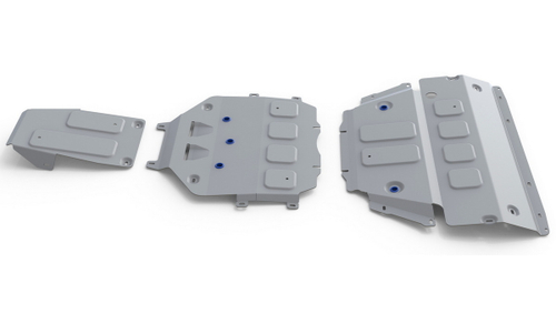 Защита картера, КПП и РК Rival для Lamborghini Urus (V - 4.0T) 2017-н.в., штампованная, алюминий 4 мм, с крепежом, 3 части, K333.2901.1