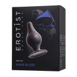 Черная анальная втулка 6,5см Erotist Toys Anal Plug Spade Size XS