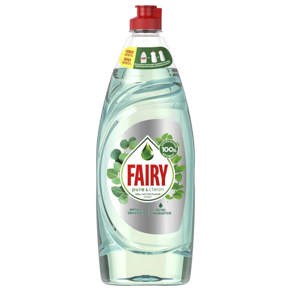 Средство для мытья посуды Fairy Pure & Clean Мята и эвкалипт 650 мл