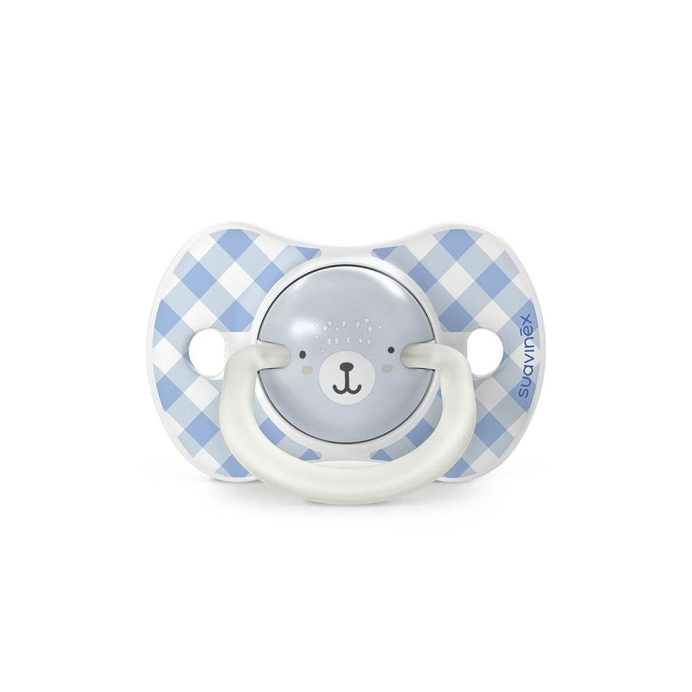 Набор пустышек Suavinex Night&Day Wild синий 6-18 мес, 2 шт