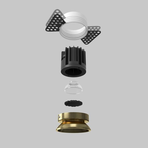 Встраиваемый светодиодный светильник Maytoni Round DL058-7W4K-TRS-BS