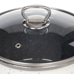 Кастрюля сталь, эмал, 1.5 л, с крыш, Сантэкс, Гранит цветной, 1-2215411, индукц