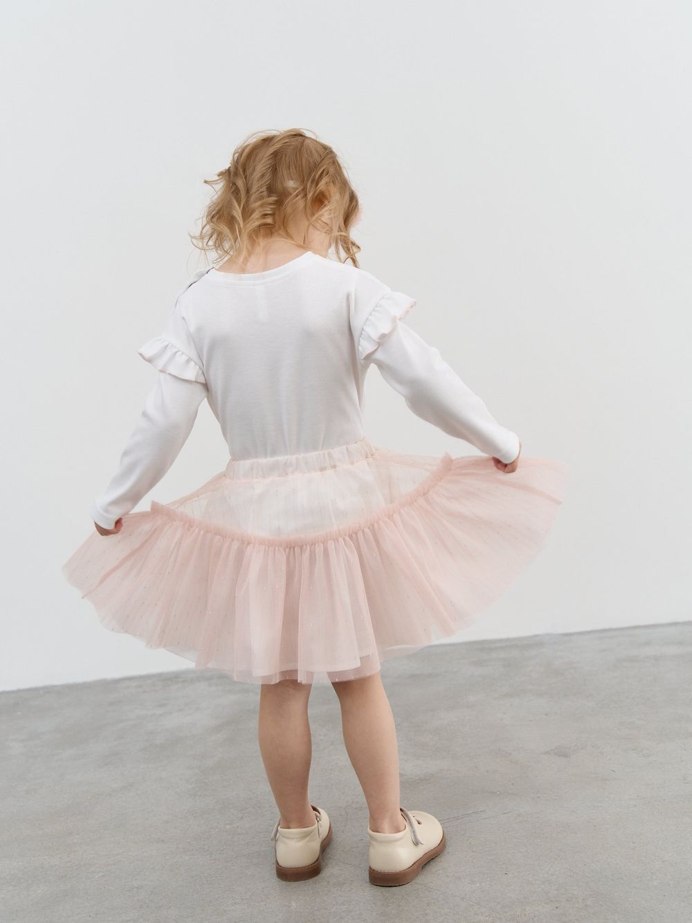 Юбка из фатина "Розовое облако" двухъярусная 0+