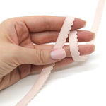 Резинка отделочная с фестончатым краем ПУДРА, 10мм