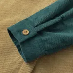 Рубашка YMKASHIX Velvet Button Det зеленая / песочная