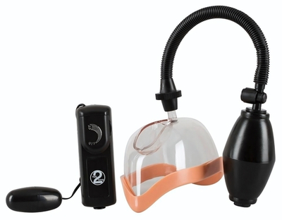 Женская вакуумная помпа с вибрацией Vibrating Vagina Sucker (Цвет: прозрачный)