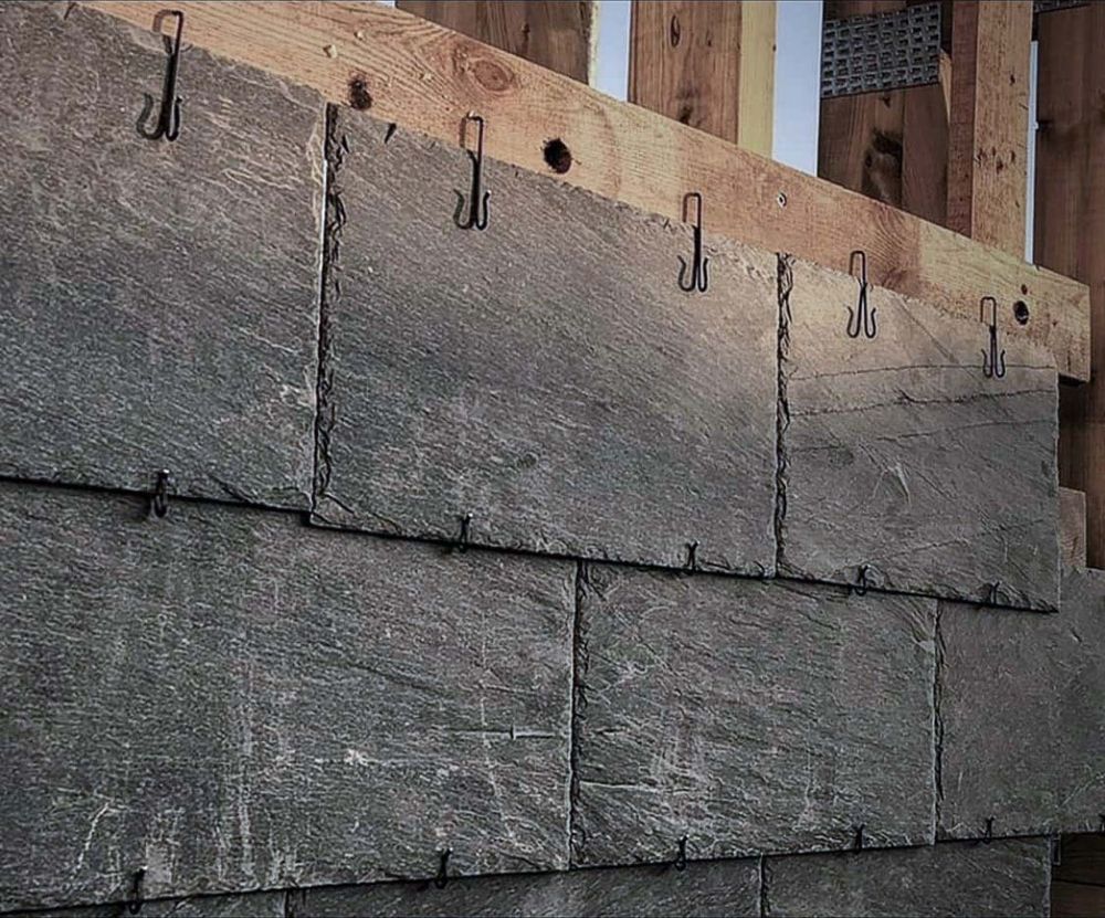 Плитка-сланец черный, натуральный скол Pharaon 200x400x5-7