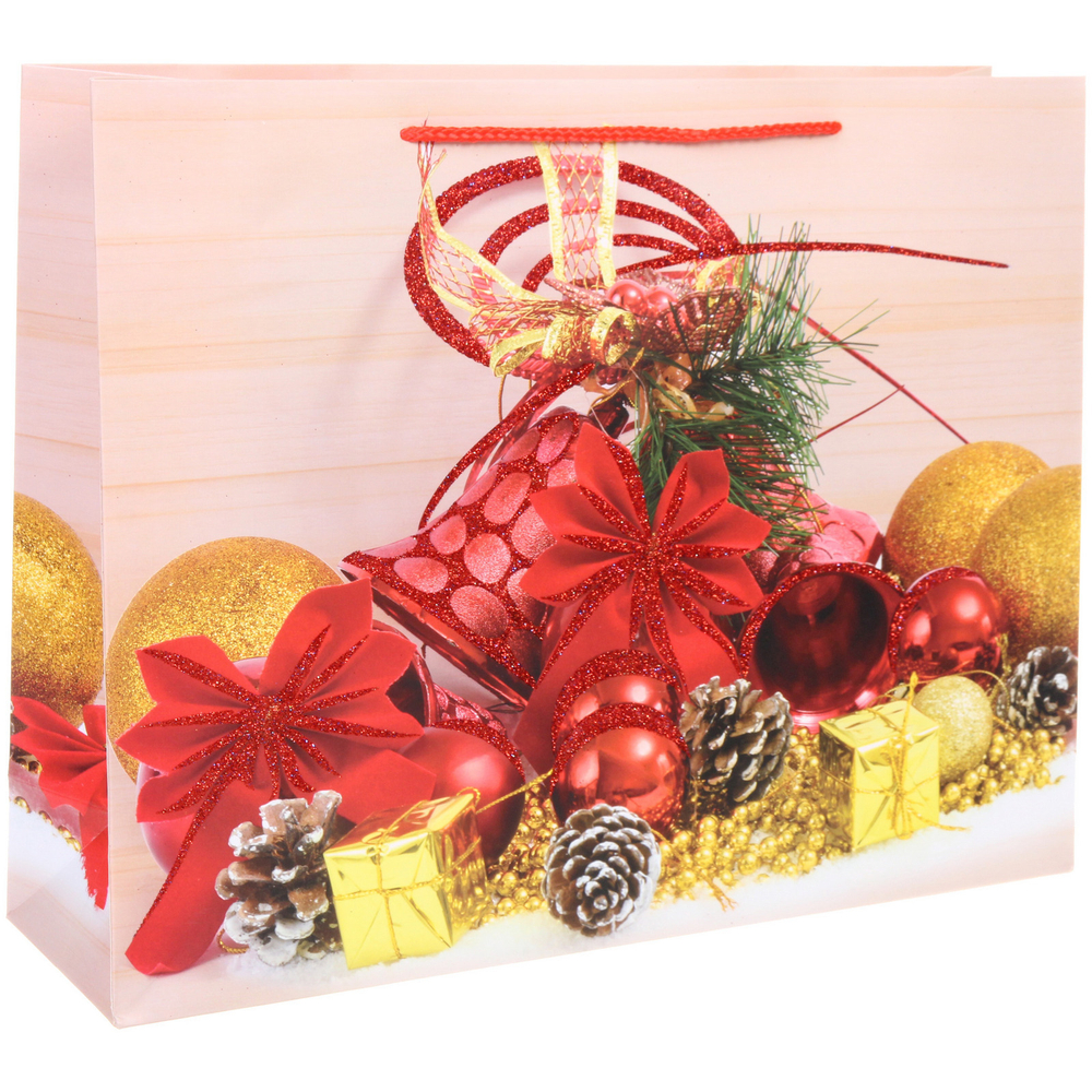 Пакет подарочный «Новогодние шары» 31*40*12 см