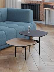 Журнальный столик Step S, дуб/черный ясень