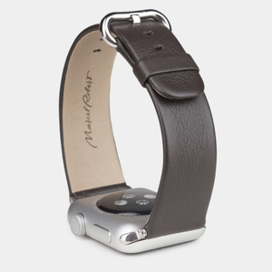 Ремешок для Apple Watch 44/45/46 mm из кожи теленка, темно-коричневого цвета