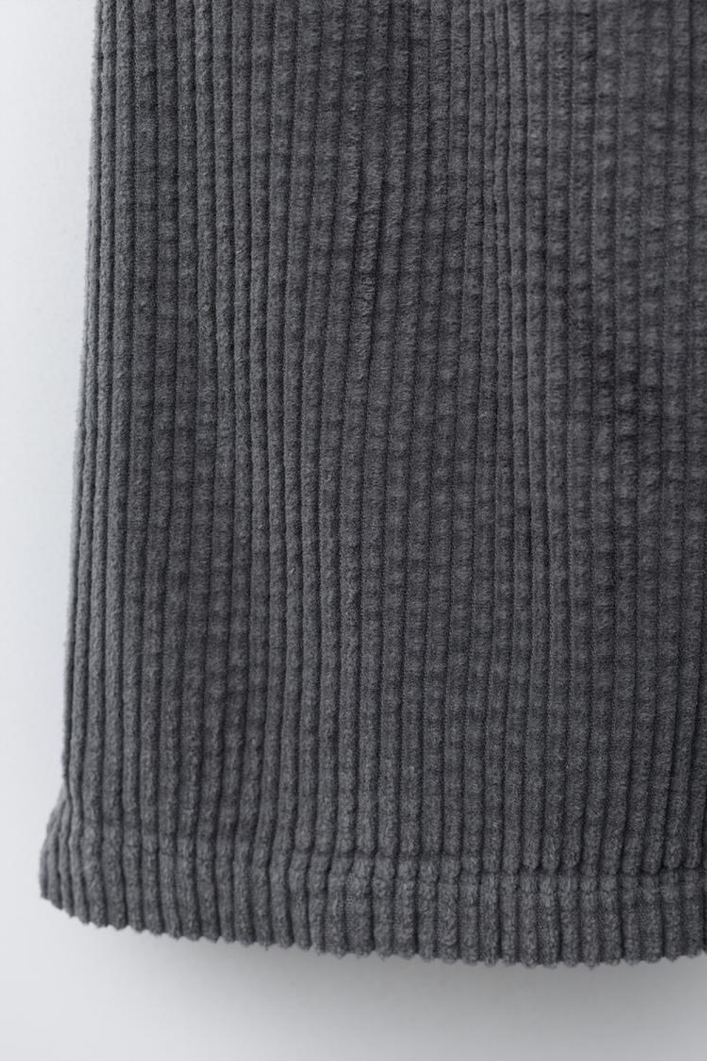 ZARA ВЕЛЬВЕТОВЫЕ БРЮКИ С КРУЖЕВОМ, ТЕМНО-СЕРЫЙ