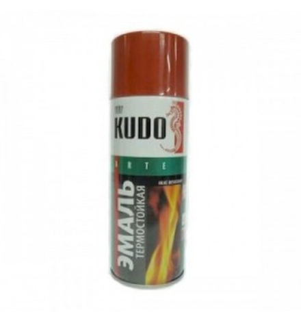 Эмаль аэрозольная KUDO 5006 термостойкая красно-коричневая (0,52л)