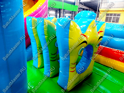 Коммерческий батут "Космические зверята" 14*7*6 м