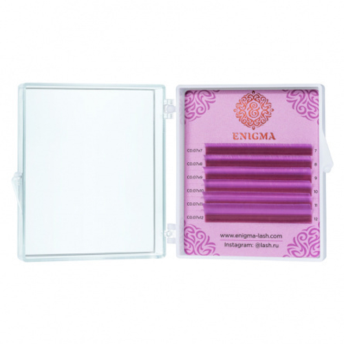 Ресницы цветные Enigma Lavender MIX 6 линий