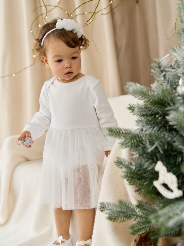 Платье-боди с юбкой из фатина 