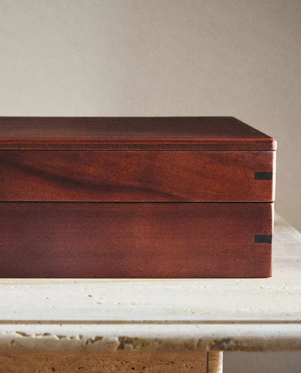 ZARA HOME БОЛЬШАЯ ДЕРЕВЯННАЯ ШКАТУЛКА ДЛЯ ДРАГОЦЕННОСТЕЙ, КОРИЧНЕВЫЙ