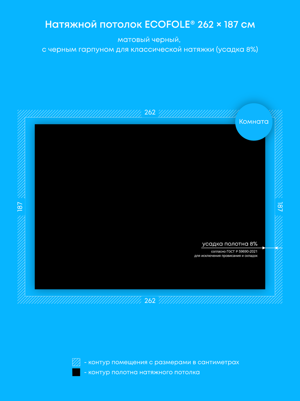 Натяжные потолки 6 м2, 3.9 м2, 7.5 м2, 4.9 м2