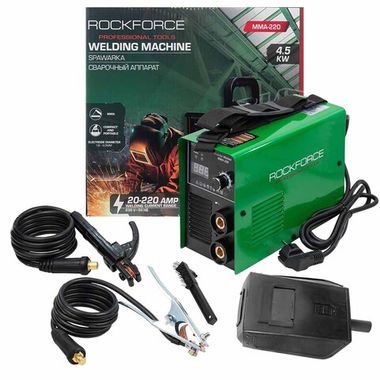 Сварочный аппарат (4.5кВт, 230В, диаметр электрода - 1.6-4мм, сварочный ток - 20-220А) RockForce RF-MMA-220