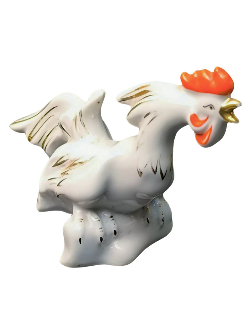 Фарфоровая статуэтка "Бойцовский петух" Рига