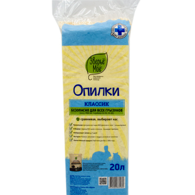 Зверьё моё Опилки 20л Классик Брикет