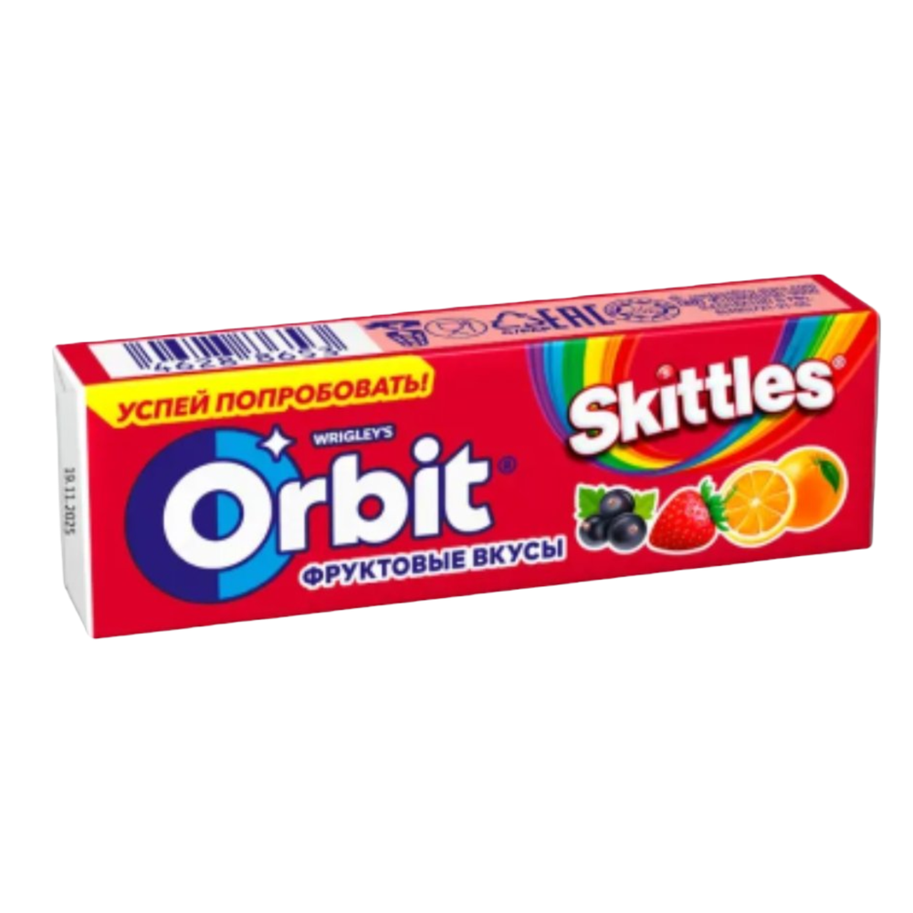 Жеват. резинка Орбит скитлс фруктовые вкусы 13,6гр