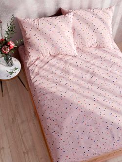 Постельное белье Anna Maria "Сердечки" 1,5-сп   наволочка 50х70 1шт Простынь на резинке 90х200 см  Пододеяльник 145х215 см