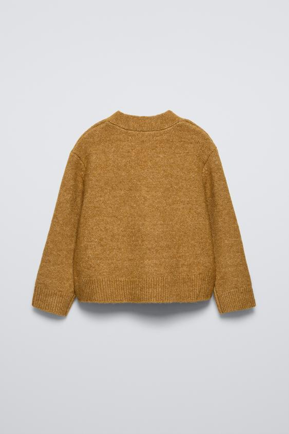 ZARA ОДНОТОННЫЙ КАРДИГАН, СВЕТЛО-КОРИЧНЕВЫЙ