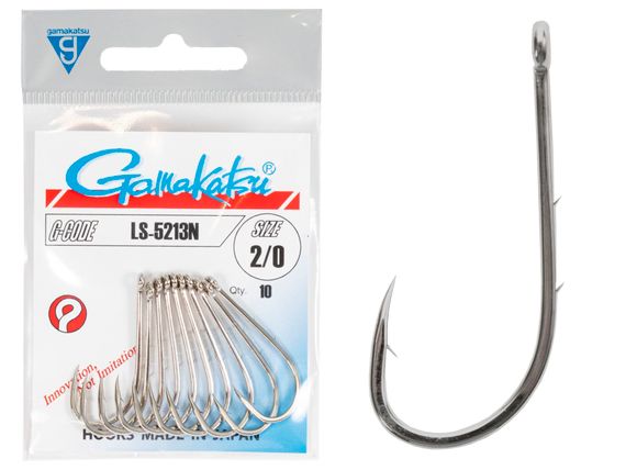 Крючки Gamakatsu LS-5213N HOOKS NICKEL разм. 2/0 10шт.