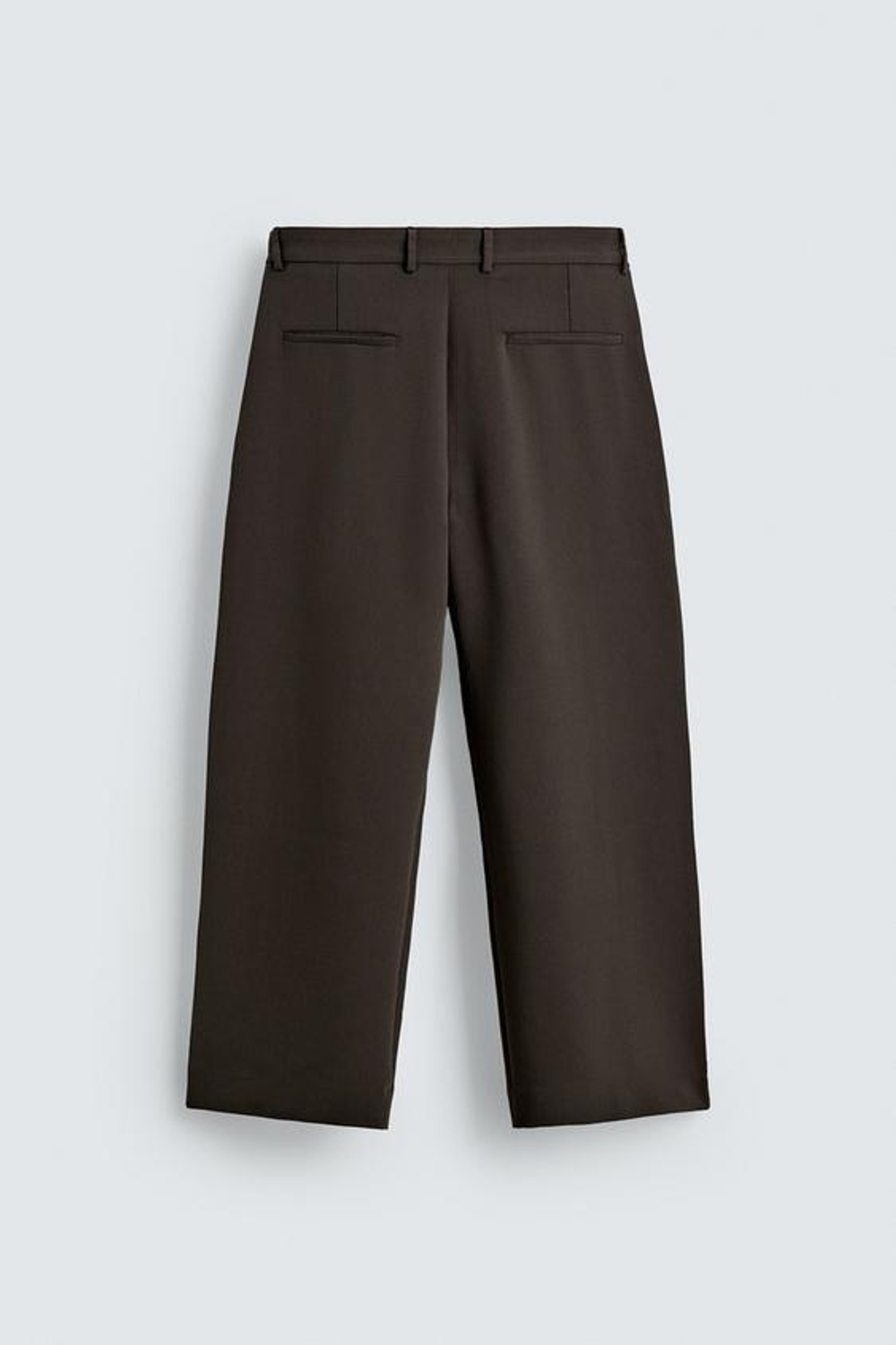 ZARA БРЮКИ RELAXED FIT СО СКЛАДКАМИ, КОРИЧНЕВЫЙ