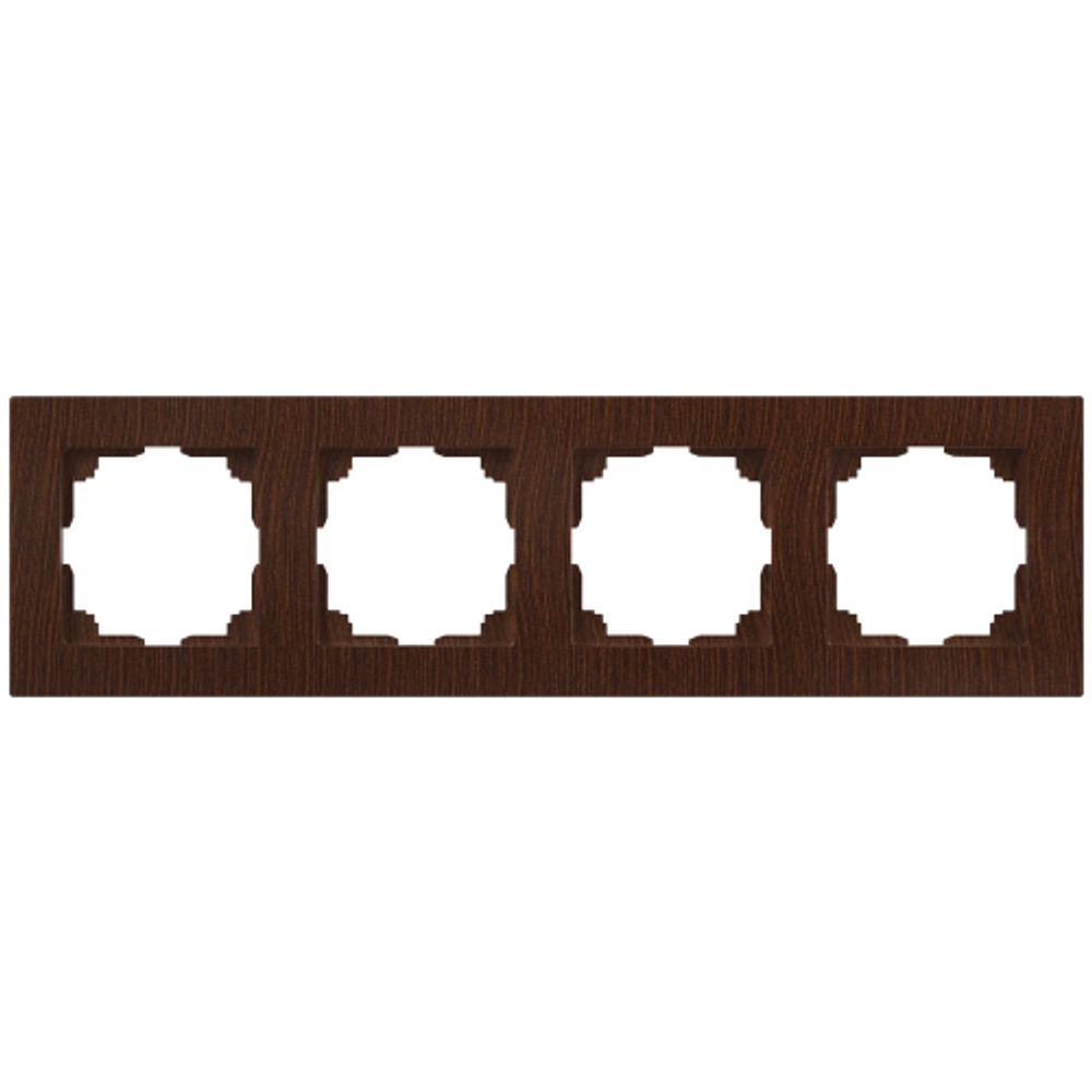 Рамка для розеток и выключателей Intro Accent 6-504-10 на 4 поста, СУ, венге | Intro