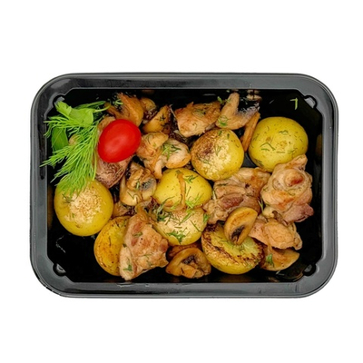 Картофель бэйби с курицей и грибами