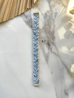 Браслет из бисера "Змейка" ручной работы с камнем Гранат (гроссуляр)