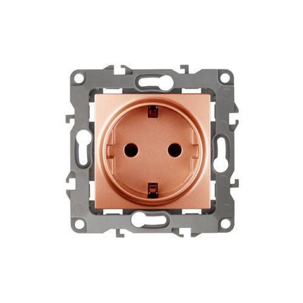 Розетка 1-м СП Эра12 12-2101-14 16А IP20 16AX 250В 2P+E Schuko механизм медь Эра Б0019321